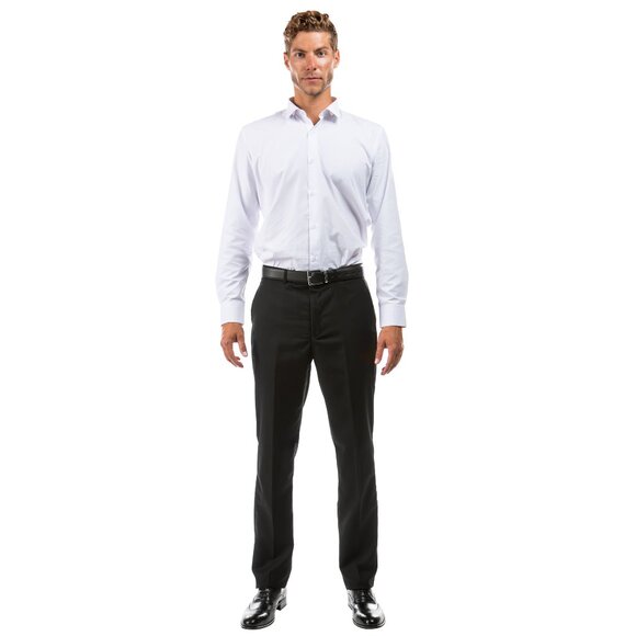 Azzuro Men’s Business Core 3-Pack of Dress Pants (Unhemmed/Open Bottom) - Picture 2 of 7